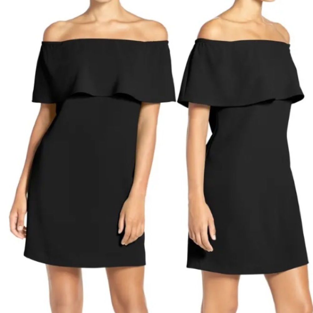 CHARLES HENRY Off the Shoulder Little Black Dress Small - Picture 1 of 11
